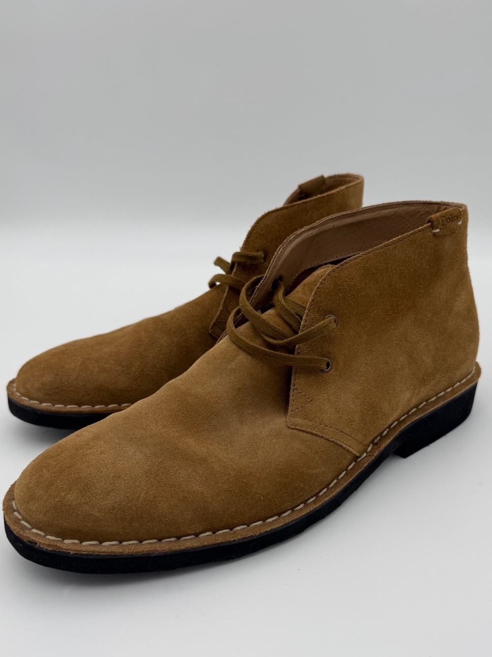 Polo Ralph Lauren Suede Chukka Boots Tan Lace Up Ankle Boots Men’s